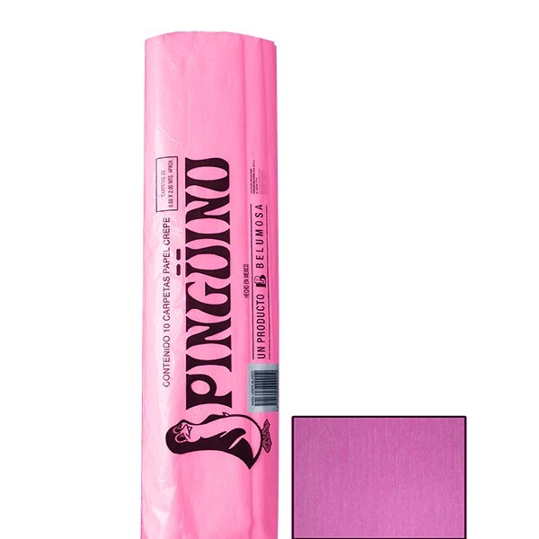 PAPEL CREPE PINGUINO ROSA PALIDO 6 PZA